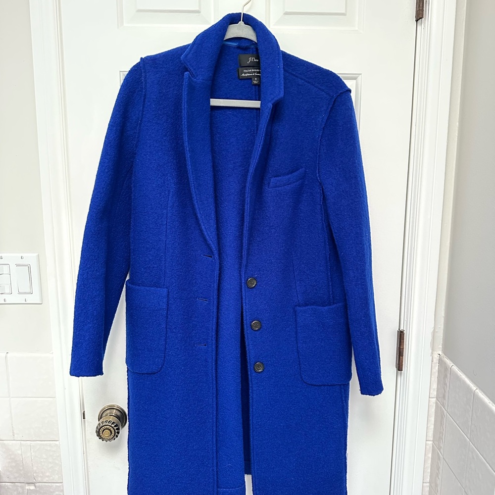 JCrew Royal Blue Wool Coat